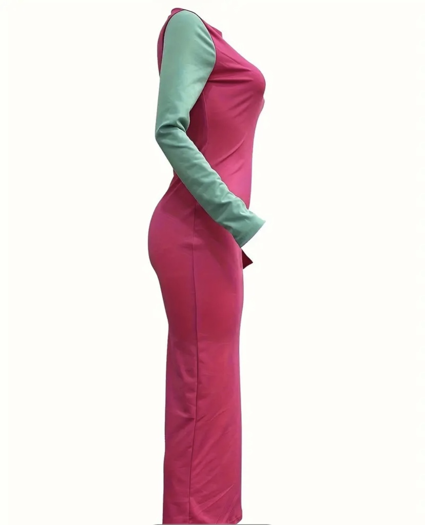 Color block bodycon maxi Dress