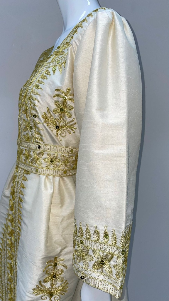 Beautiful Traditional Cream-Colored Dress