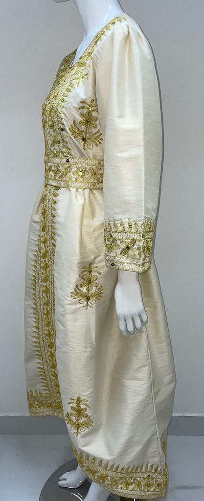 Beautiful Traditional Cream-Colored Dress