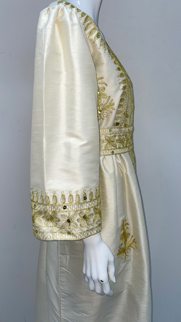 Beautiful Traditional Cream-Colored Dress