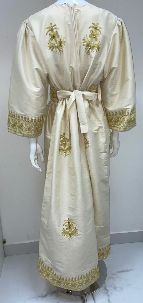 Beautiful Traditional Cream-Colored Dress