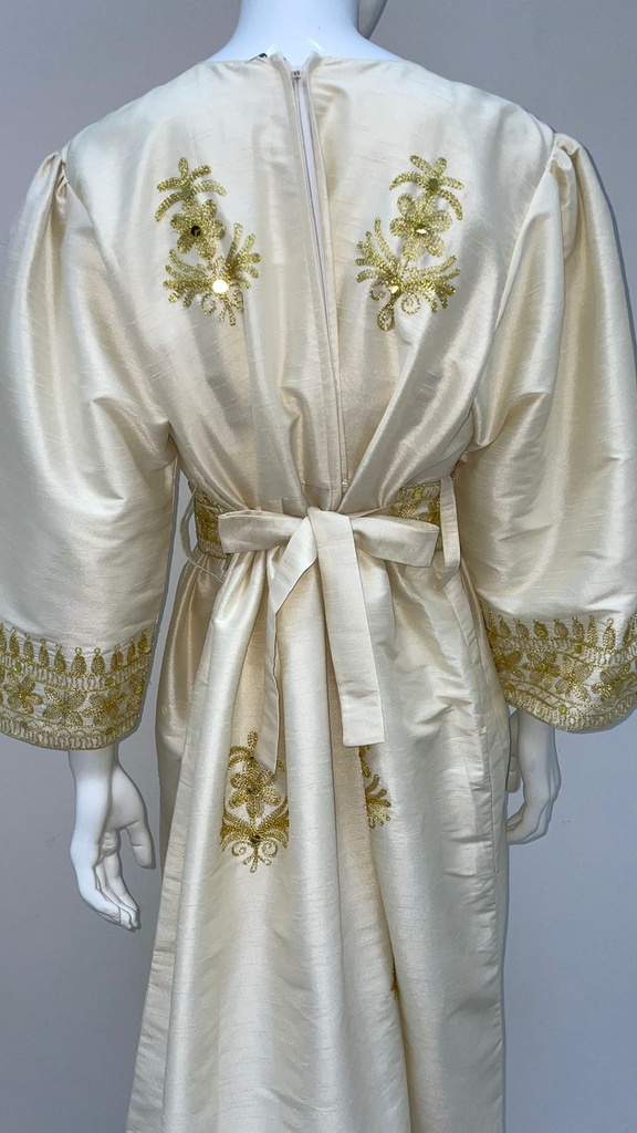 Beautiful Traditional Cream-Colored Dress