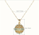 Vintage golden turquoise copper sphere golden necklace