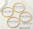 Vintage 24K gold plated twisted bangles four bracelets Set 