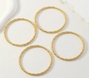 Vintage 24K gold plated twisted bangles four bracelets Set 
