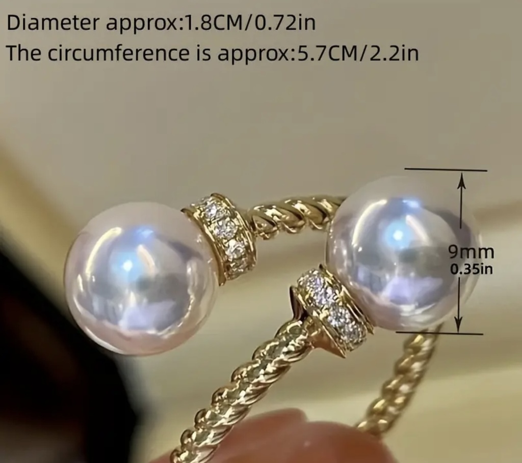 Golden pearls vintage  ring