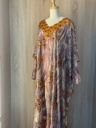 Designer Embroidered Kaftan – Amber Floral Sequin Work
