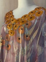 Designer Embroidered Kaftan – Amber Floral Sequin Work