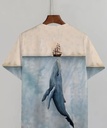 Whale & Ship 3D Digital Men T-Shirt 