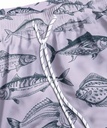 Men's Fish print white Beach Shorts 