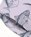 Men's Fish print white Beach Shorts 