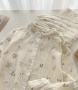 Delicate floral linen Pajama Set 
