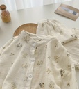 Delicate floral linen Pajama Set 
