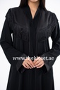 Black Abaya With Fringe Wrap Designe