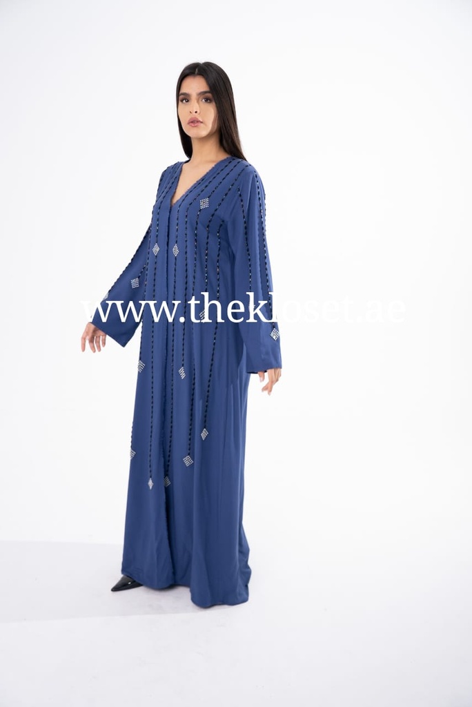 Chic Abaya Adorned with Vibrant Beads 
