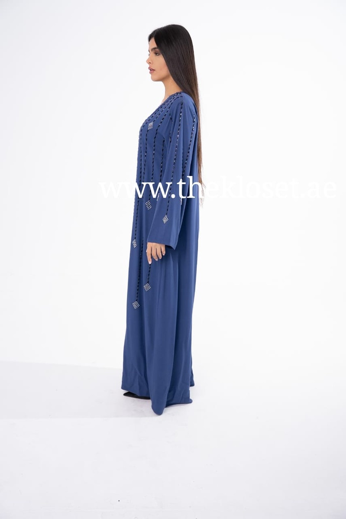 Chic Abaya Adorned with Vibrant Beads 