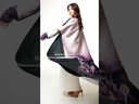Open Front Abaya with Flower Pattern