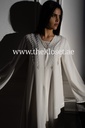 Elegant Beaded White Abaya