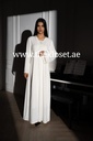 Elegant Beaded White Abaya