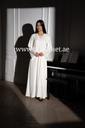 Elegant Beaded White Abaya