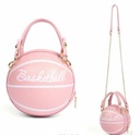 Leather Basketball Crossbody Bag
