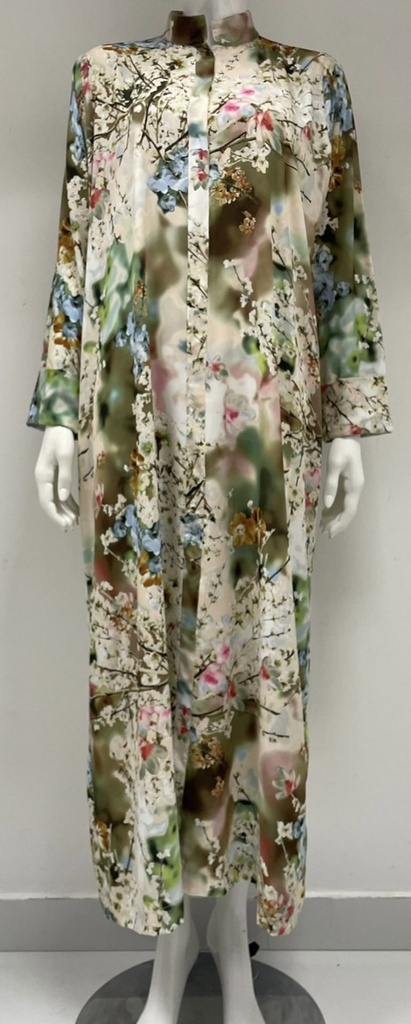  Silk Floral Printed Dress 