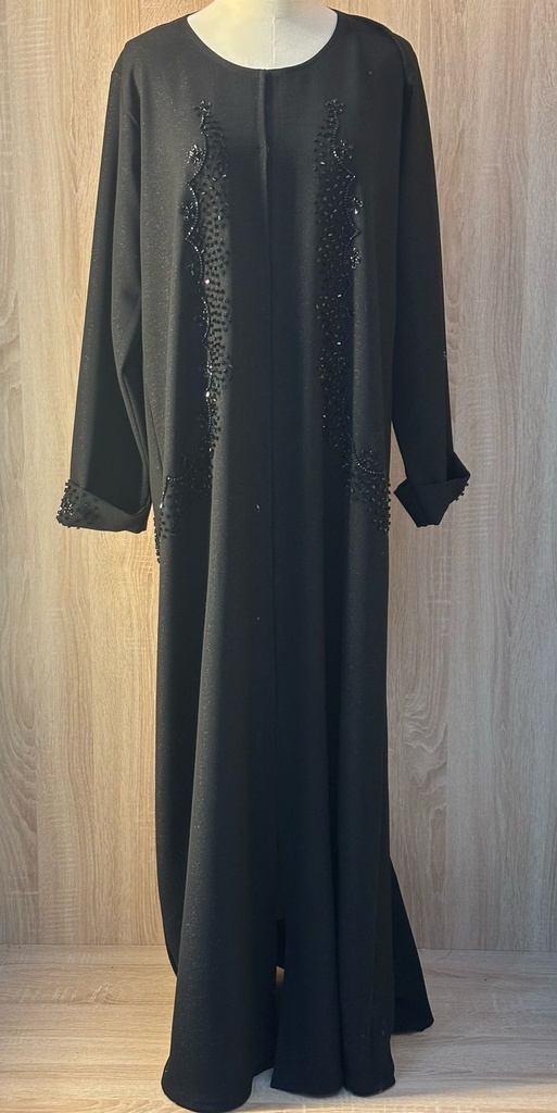 Black Abaya with Beaded