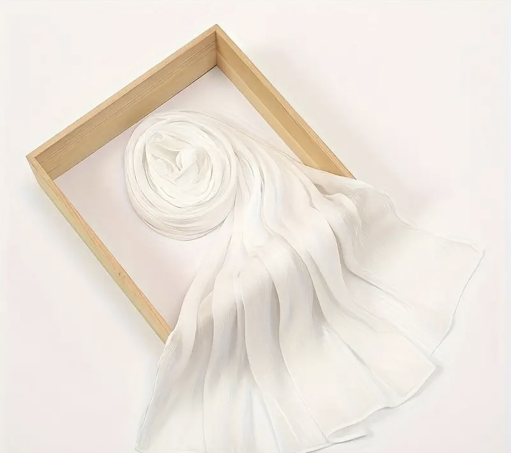 Solid color organza glittery Shaila