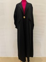 Black Collar Abaya With Both Side Pocket