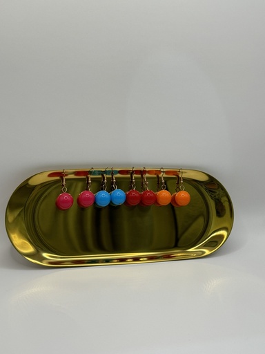 Colored Ball Earrings