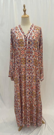 [79931193] Colorful Print dress