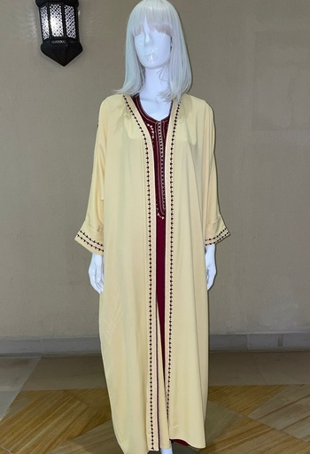 [72569759] Elegant Open Front Kaftan with a Matching Maxi Dress