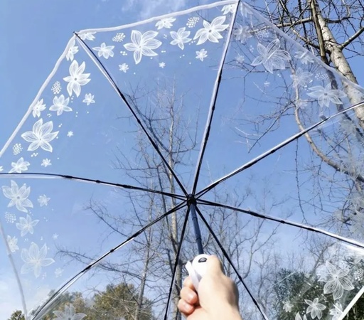 [78989885] Transparent flowers umbrella 