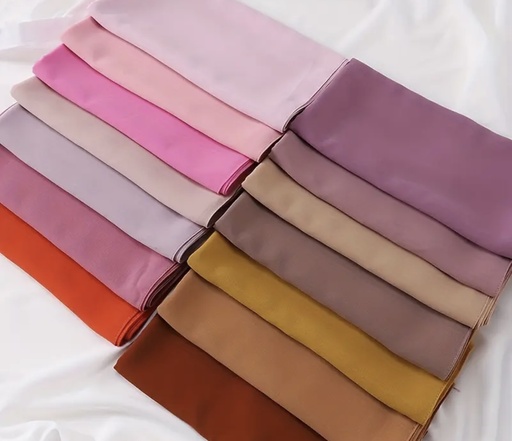 Solid color chiffon silky hijab 