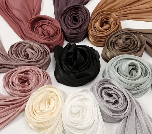 Solid color organza glittery Shaila