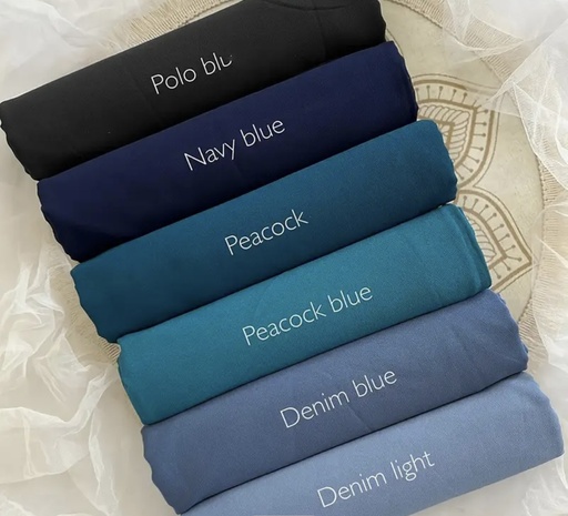 The sea solid colors Woven polyester Shaila 