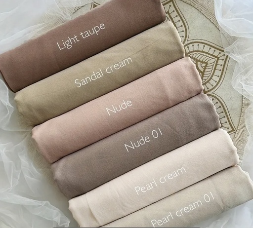Nudes solid colors Woven polyester Shaila 