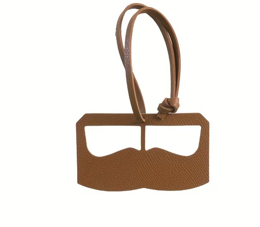 Eyewear Shaped Leather Bag Charm